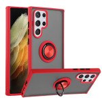 Wholesale Tuff Slim Armor Hybrid Ring Stand Case for Samsung Galaxy S22 Ultra 5G (Red)